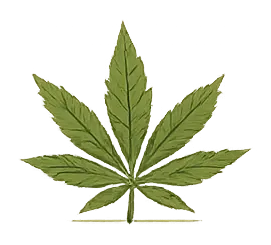 Seven-point hemp leaf
