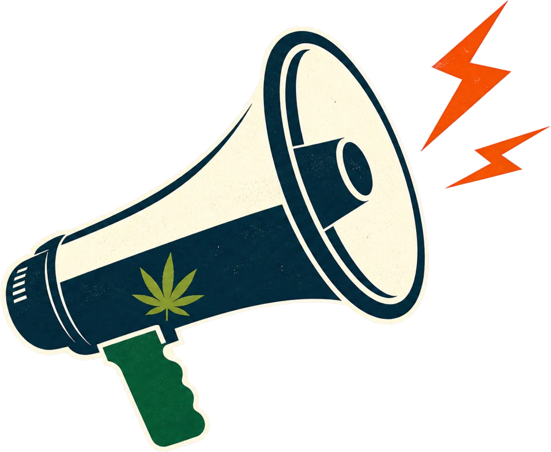 Illustrated megaphone